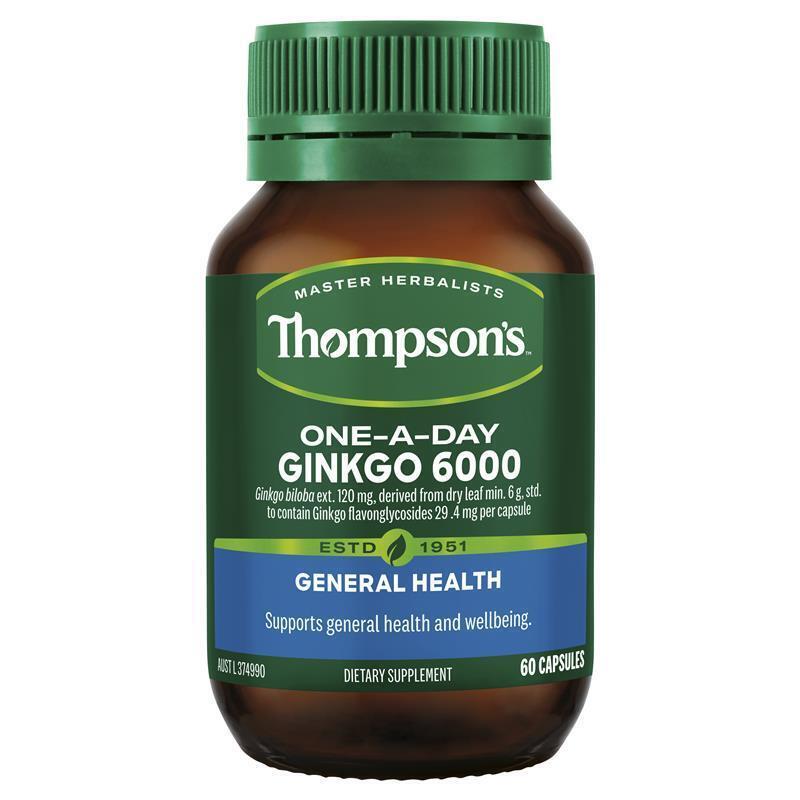 Thompson’s Ginkgo 湯普森 銀杏 6000mg 膠囊 60粒 適合純素食