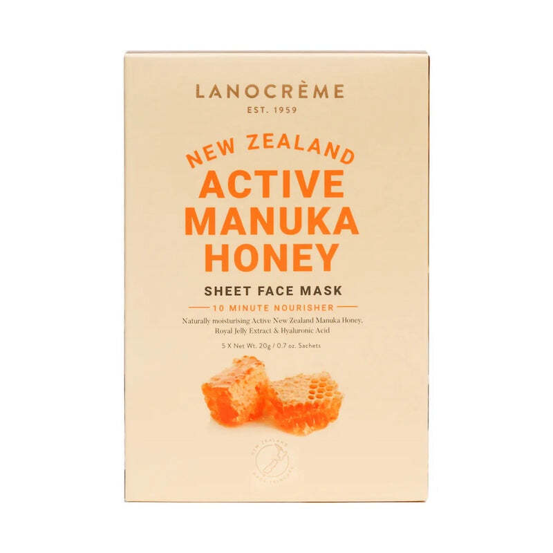 Lanocreme Active Manuka Honey 紐西蘭 活性麥蘆卡修復面膜 5片入