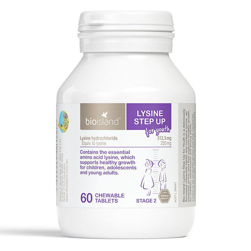 bio island lysine 澳洲 兒童成長素赖氨酸片 60片 成長加強配方