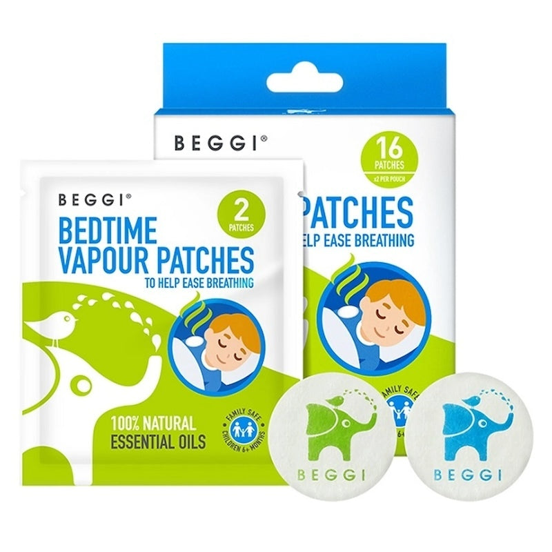 BEGGI BEDTIME VAPOUR PATCHES 紐西蘭 天然精油兒童通鼻貼 16入