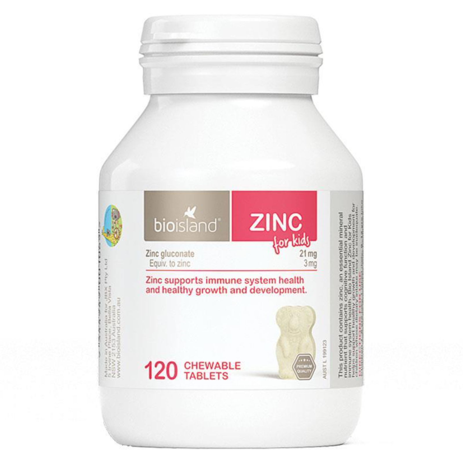 Bio Island Zinc 澳洲嬰幼兒補鋅咀嚼片 120片