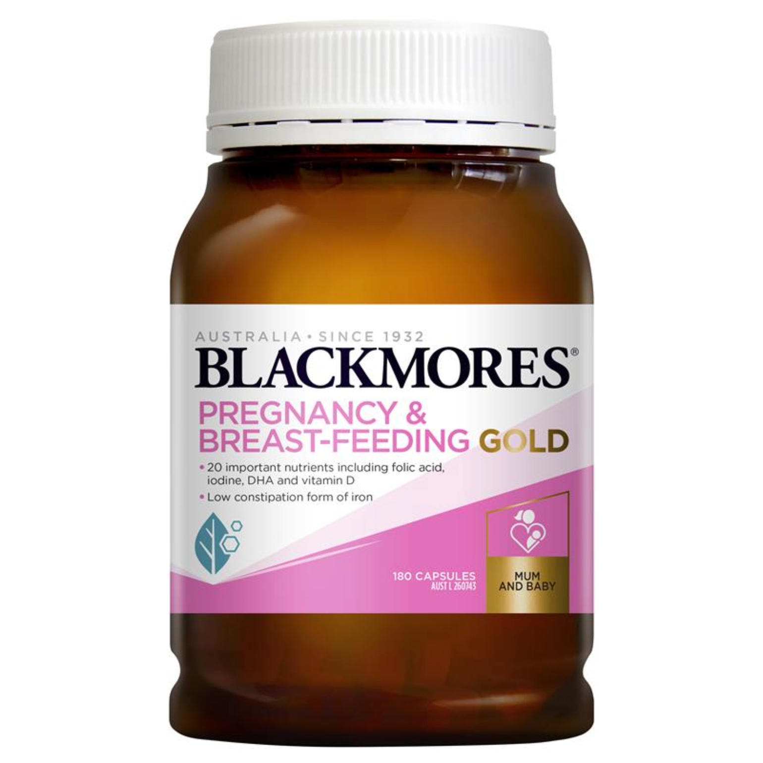 Blackmores Pregnancy  Breast-Feeding澳洲澳佳寶 孕婦營養黃金素 180粒