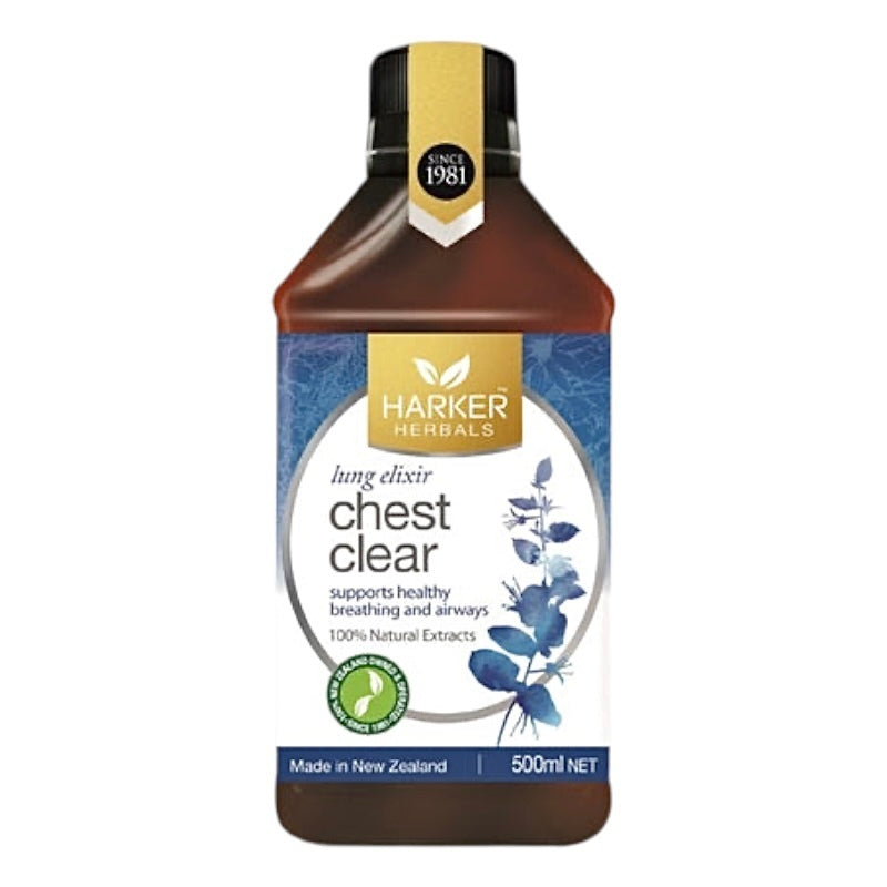 Harker Herbals Chest Clear 紐西蘭草本清肺液 (專注上呼吸道) 500ml素食友善