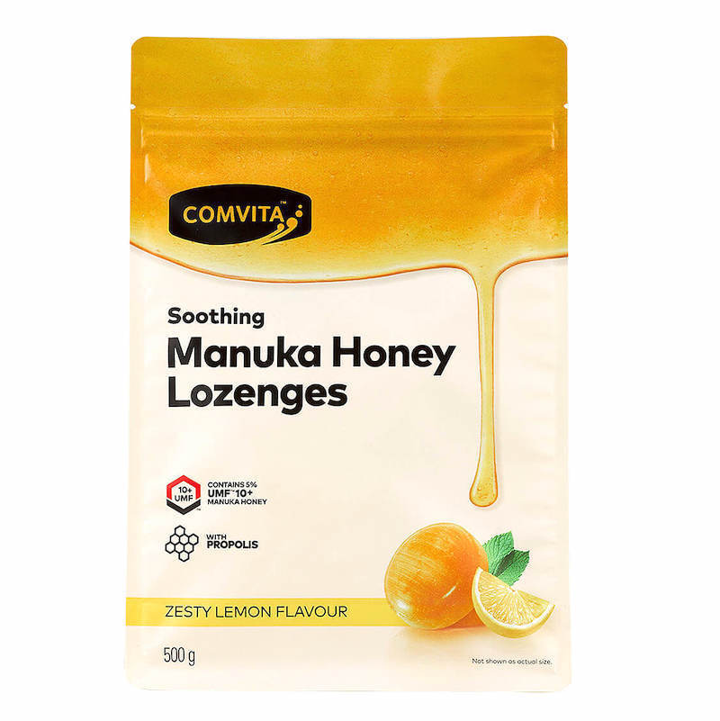 Comvita Manuka Honey Lozenges UMF10+紐西蘭康維他 麥蘆卡蜂蜜 蜂膠潤喉糖 檸檬味 500g