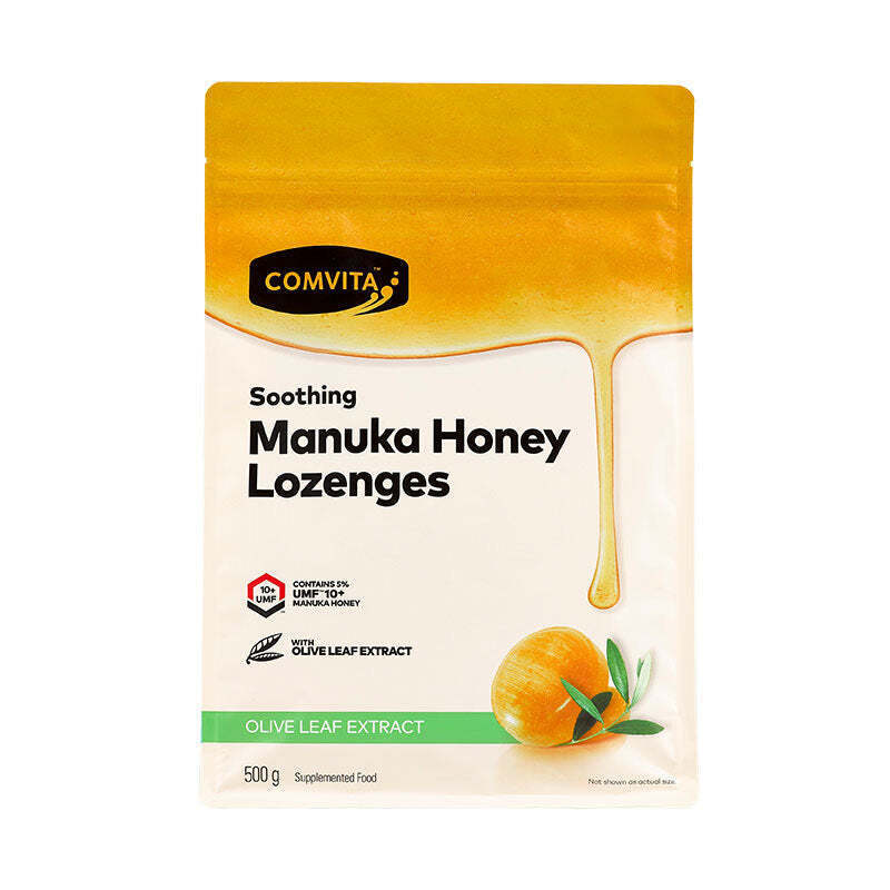 Comvita Manuka Honey Lozenges 紐西蘭康維他 麥蘆卡蜂蜜UMF10+蜂膠潤喉糖 橄欖葉味 500g