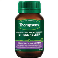 Thompson's Stress + Sleep 湯普森 舒壓睡眠醉茄精華 60粒 適合純素食