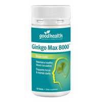 Good Health Ginkgo Max 8000 紐西蘭好健康 銀杏精華 120片 適合素食者