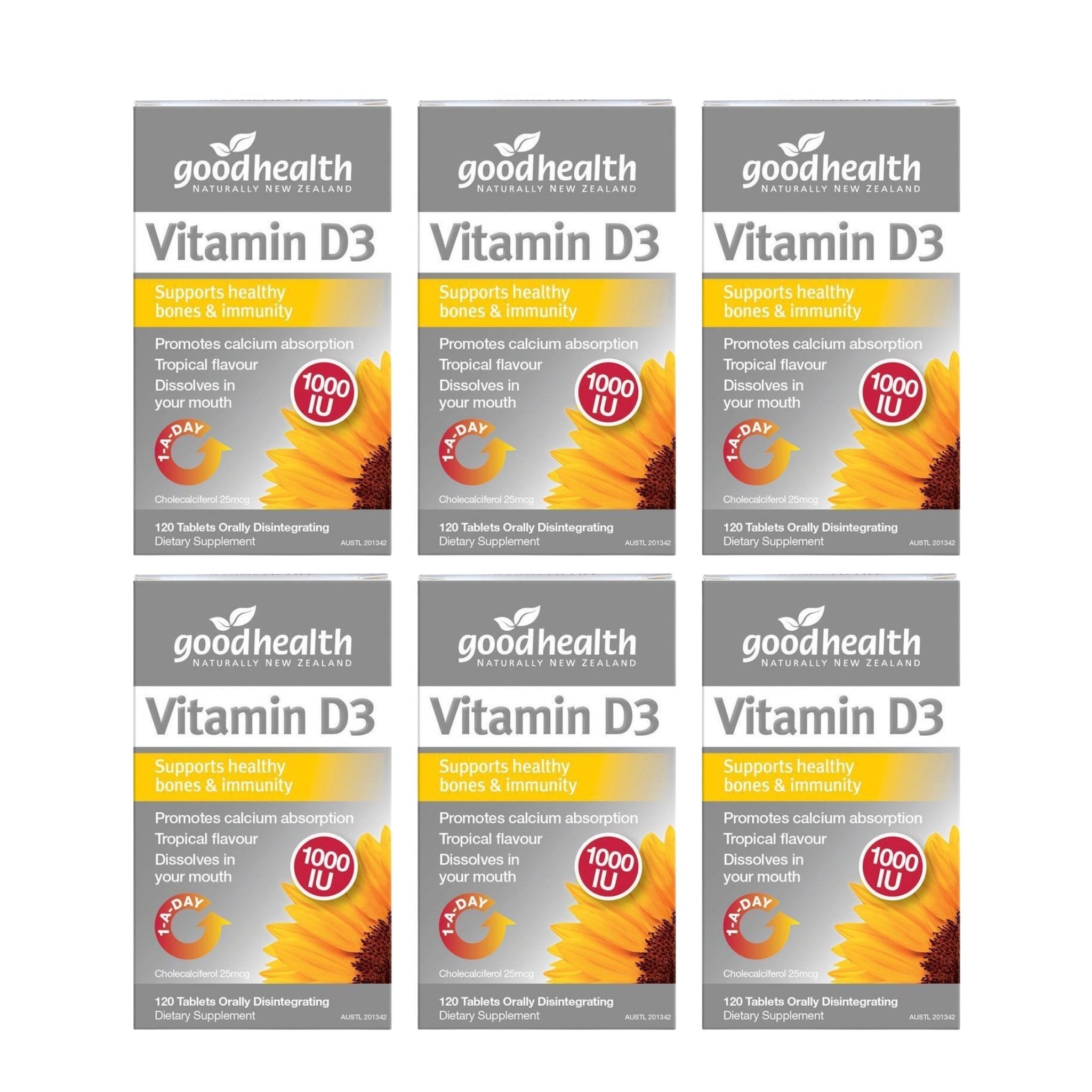 Good Health Vitamin D3 紐西蘭好健康 維他命D3 120粒 6入