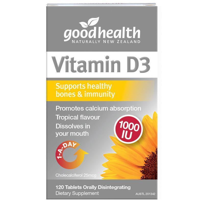 Good Health Vitamin D3 紐西蘭好健康 維他命D3 120粒