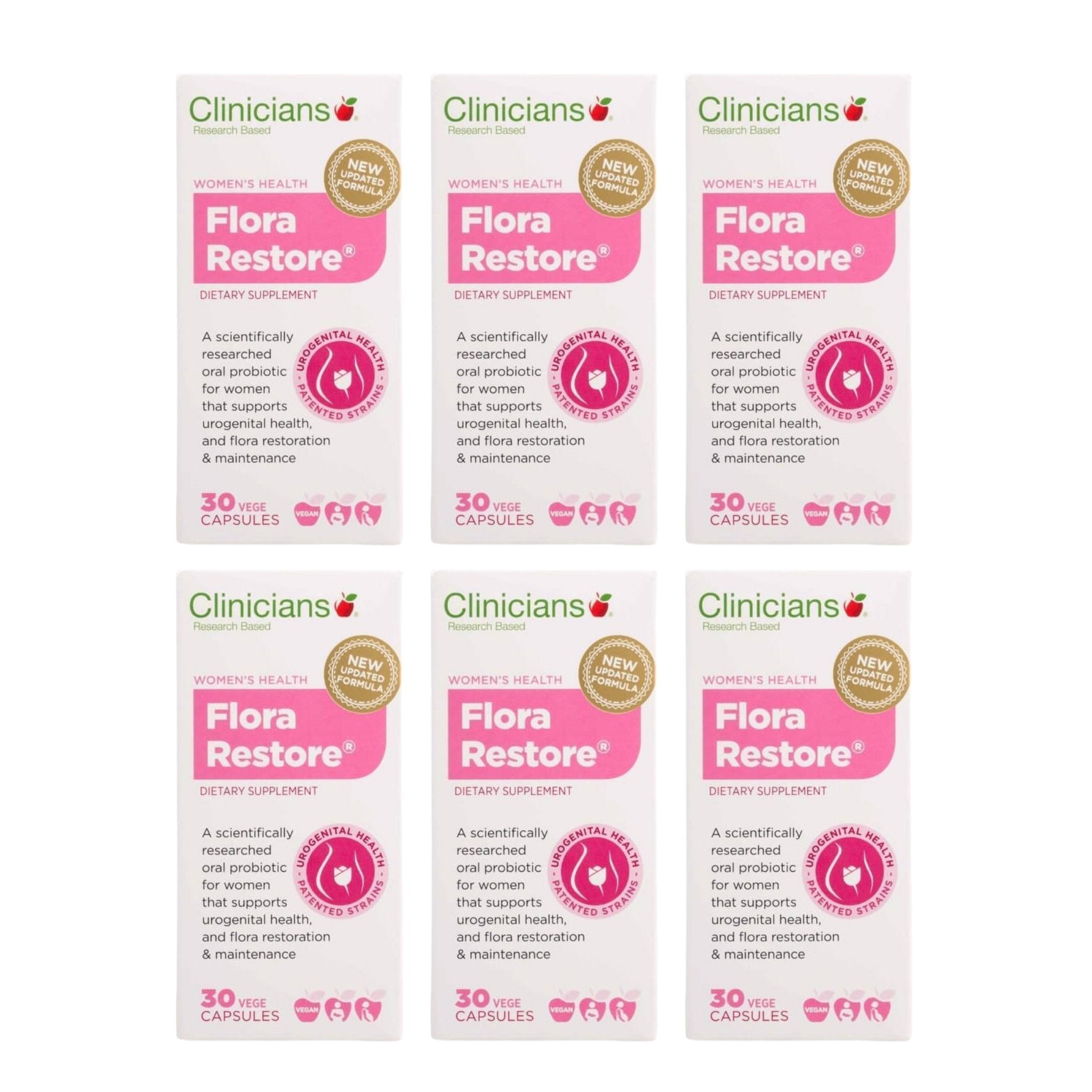 Clinicians Flora Restore 紐西蘭科立純 女性益生菌膠囊 30粒 6入