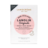Lanocreme Lanolin Originals 紐西蘭 維他命Ｅ保濕緊緻面膜 5片入