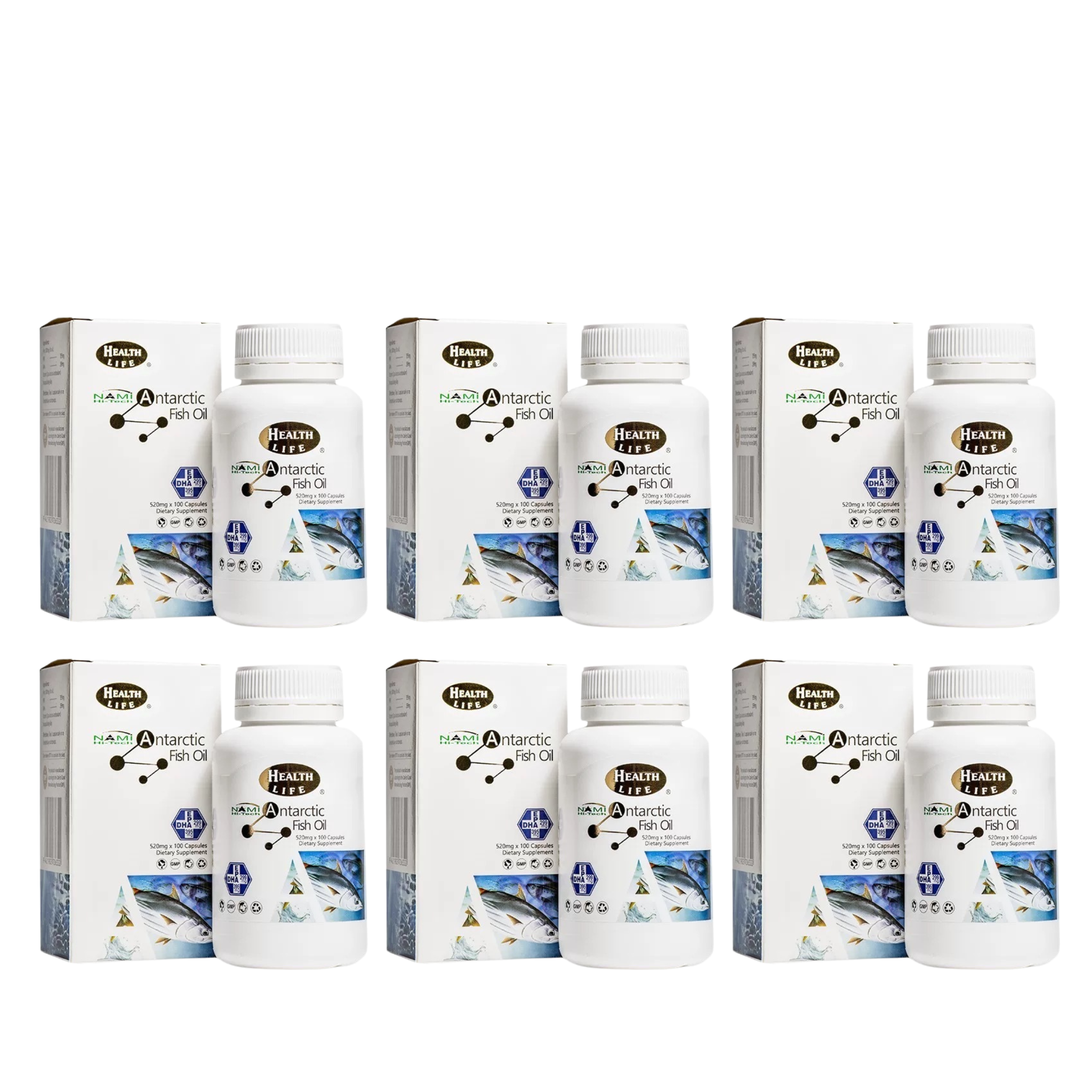 Health Life Nami Fish Oil 紐西蘭 高濃縮納米魚油 100粒 6入