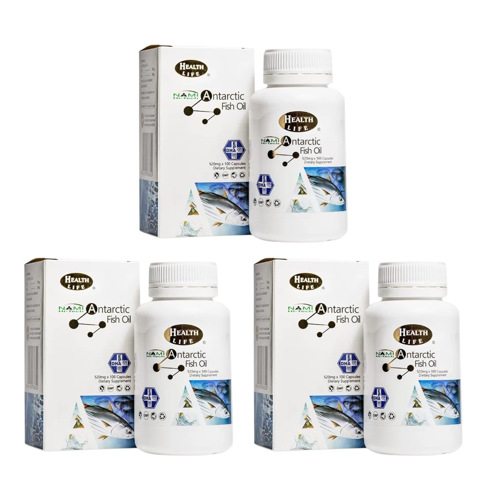 Health Life Nami Fish Oil 紐西蘭 高濃縮納米魚油 100粒 3入