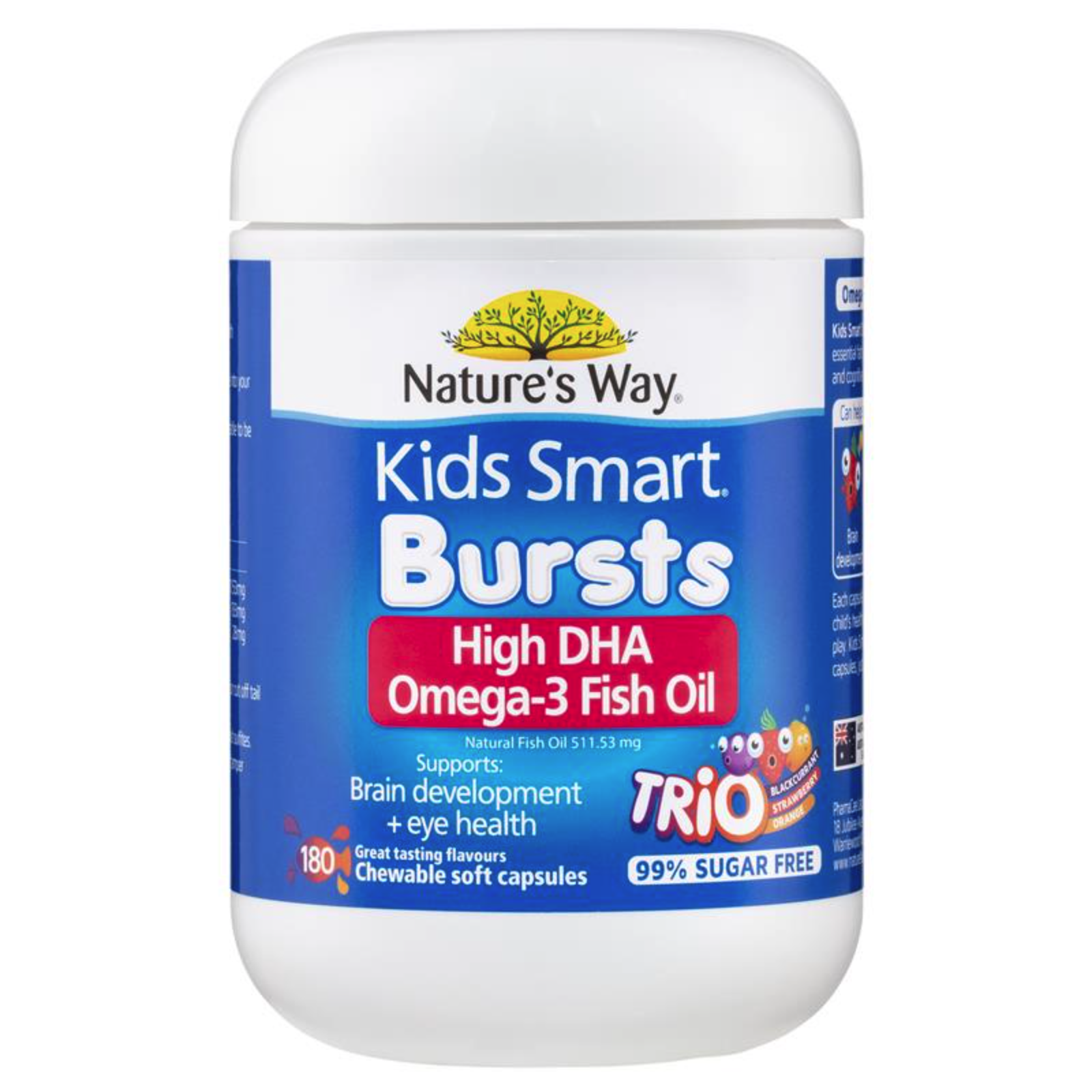 Nature’s Way Bursts 澳洲佳思敏 兒童 Omega-3 三味魚油 DHA 180粒