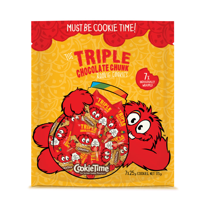 Cookie Time Triple 紐西蘭 三重巧克力碎片餅乾 國民餅乾 25g*7包入