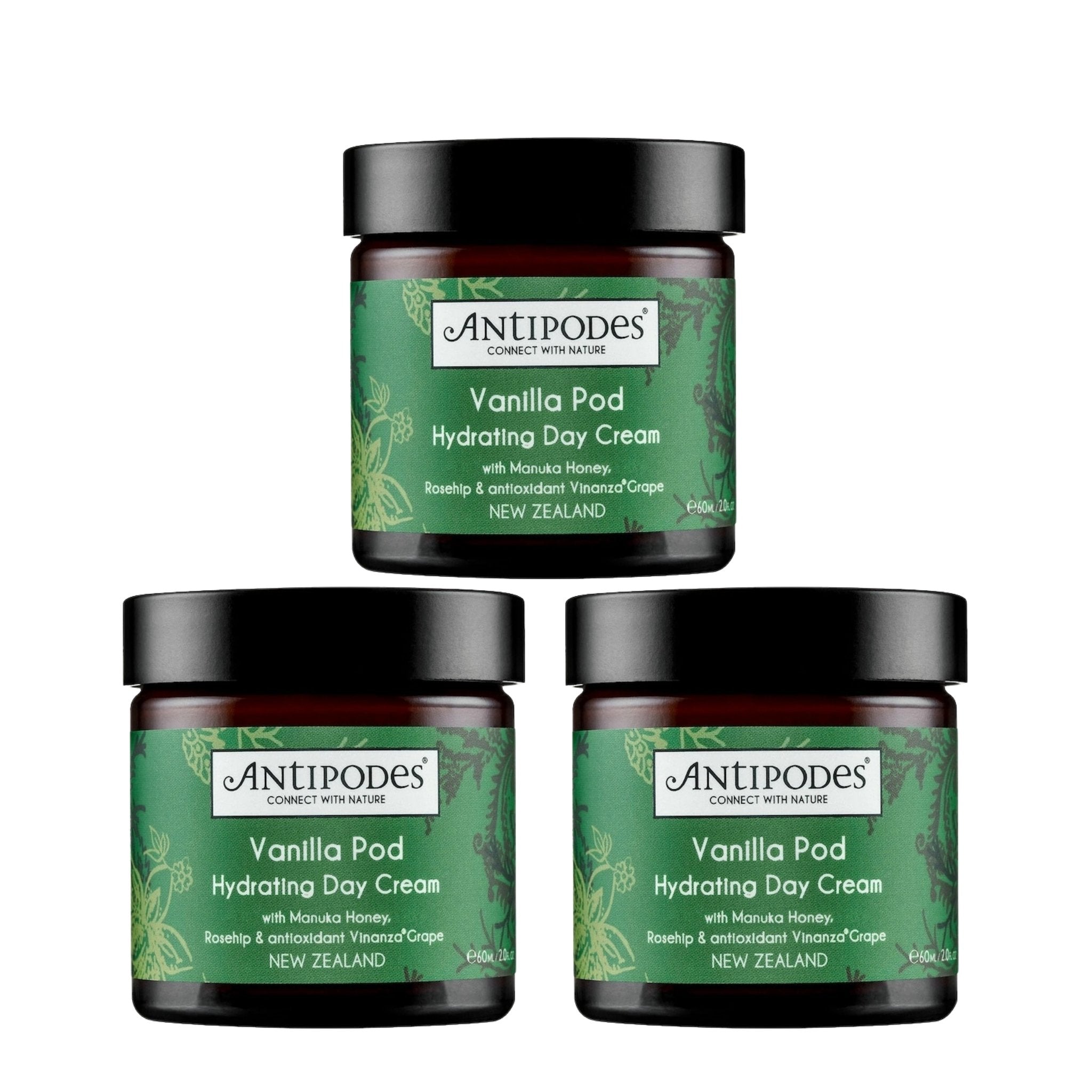 Antipodes Vanilla Pod 天然有機香草補水保濕日霜 60ml 3入
