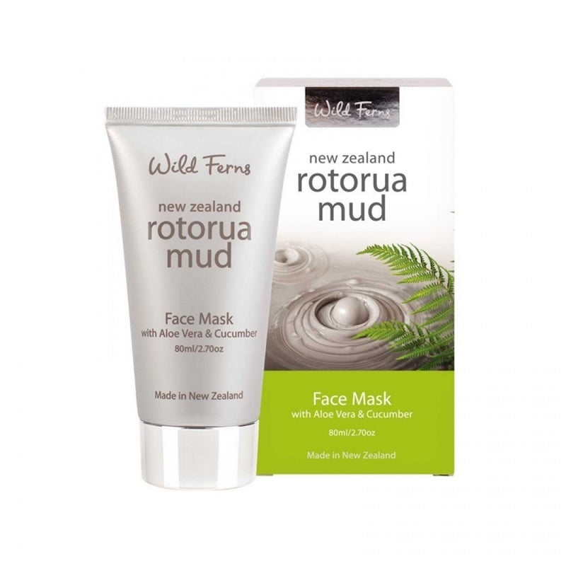 Wild Ferns Rotorua Mud Face Mask 紐西蘭 羅托路瓦火山泥面膜含蘆薈小黃瓜 80ml
