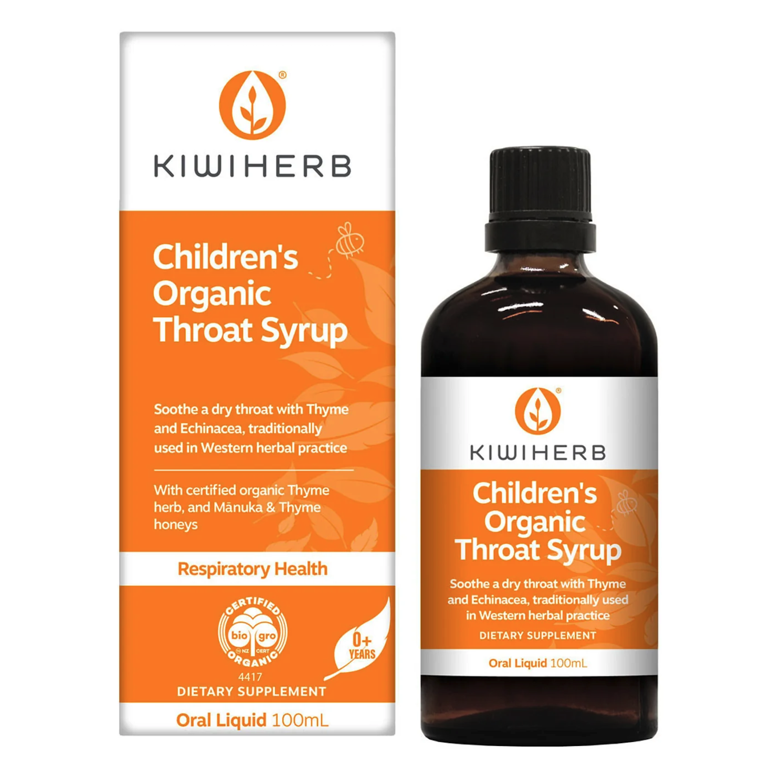 Kiwiherb Children's Organic Throat Syrup 紐西蘭兒童有機潤喉糖漿 100ml
