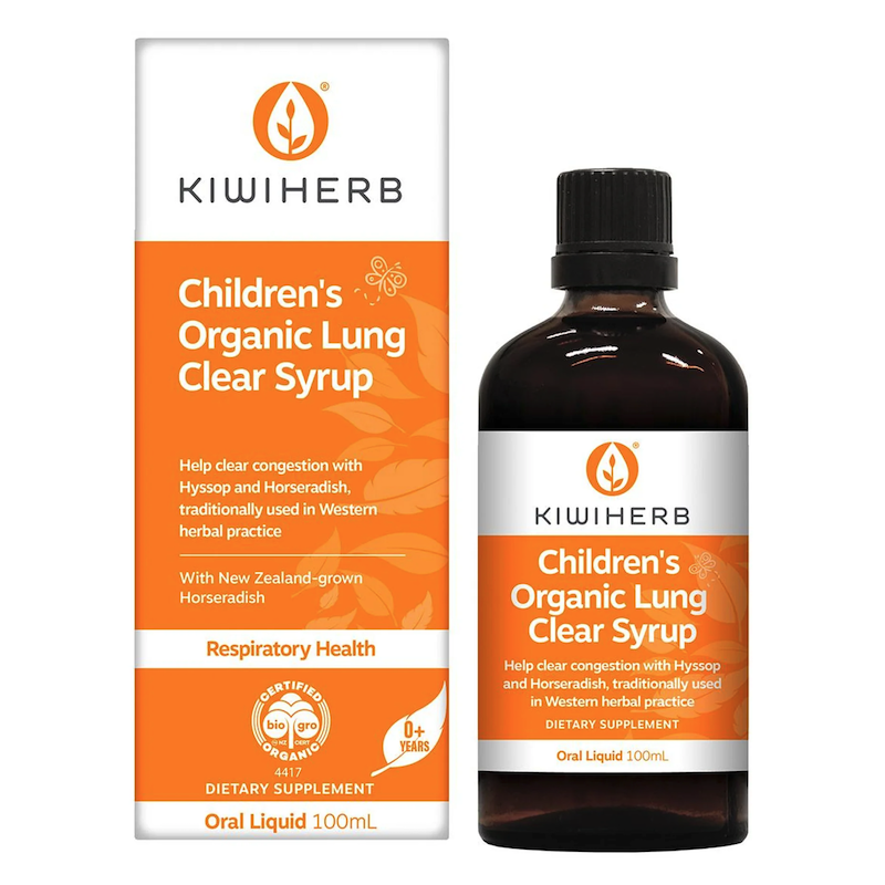 Kiwiherb Children's Organic Lung Clear Syrup 紐西蘭 兒童有機清肺糖漿 100ml
