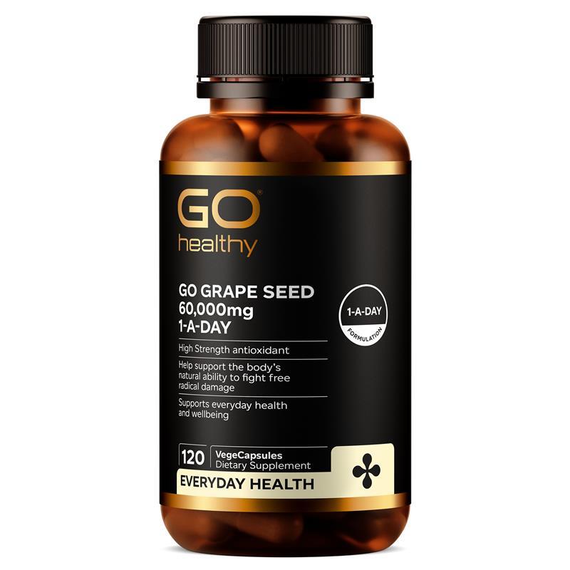 Go Healthy Grape Seed 紐西蘭高之源 葡萄籽膠囊 60000mg 120粒 素食膠囊
