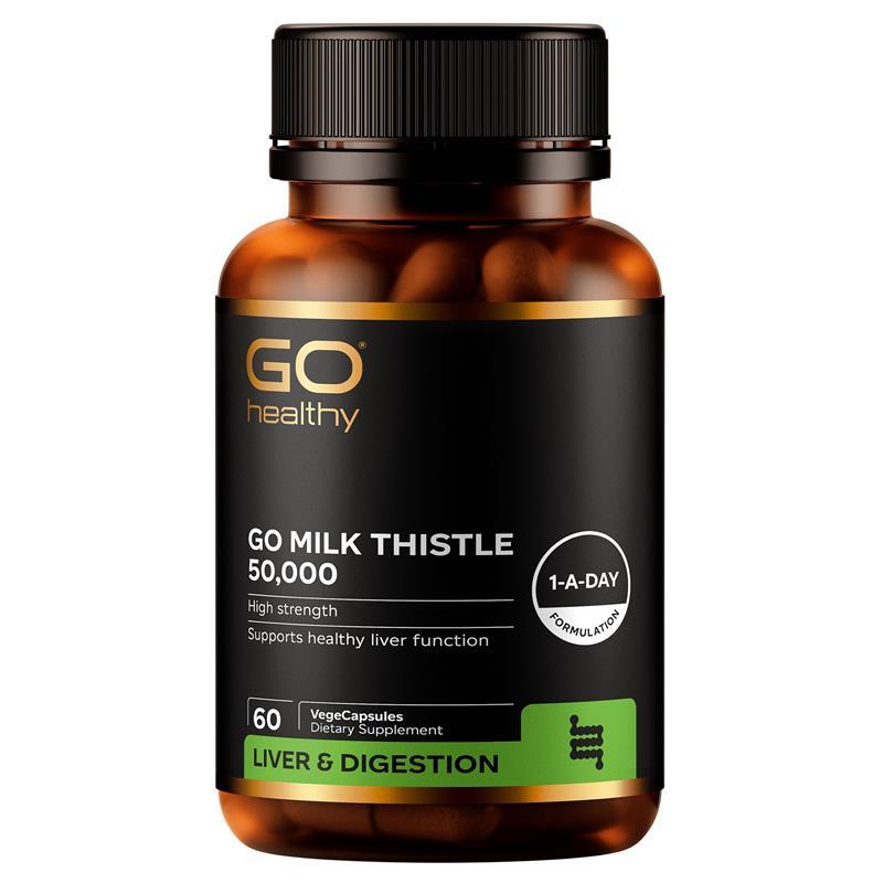 Go Healthy Milk Thistle 紐西蘭高之源 奶薊草護肝膠囊 50000mg 60粒 素食膠囊