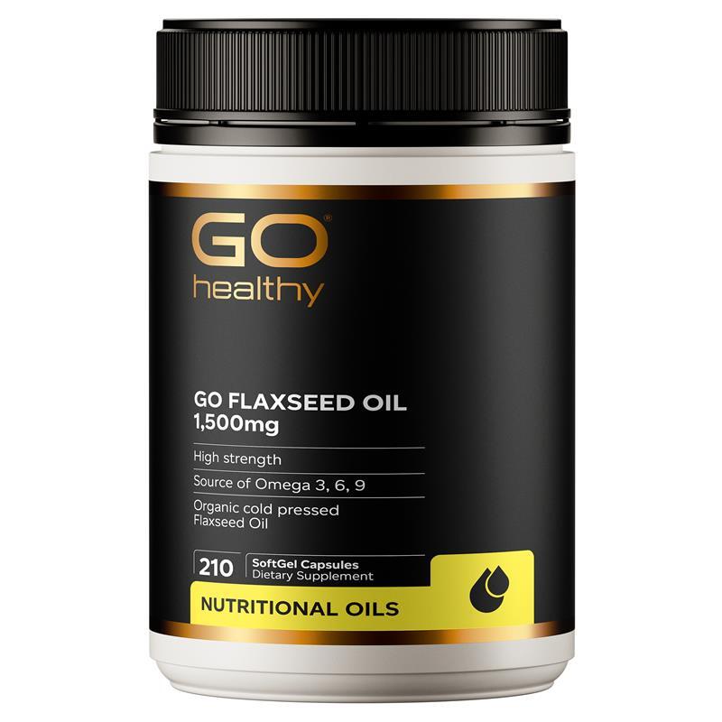 Go Healthy Flaxseed Oil 1500mg 紐西蘭 天然有機亞麻籽油膠囊 210粒