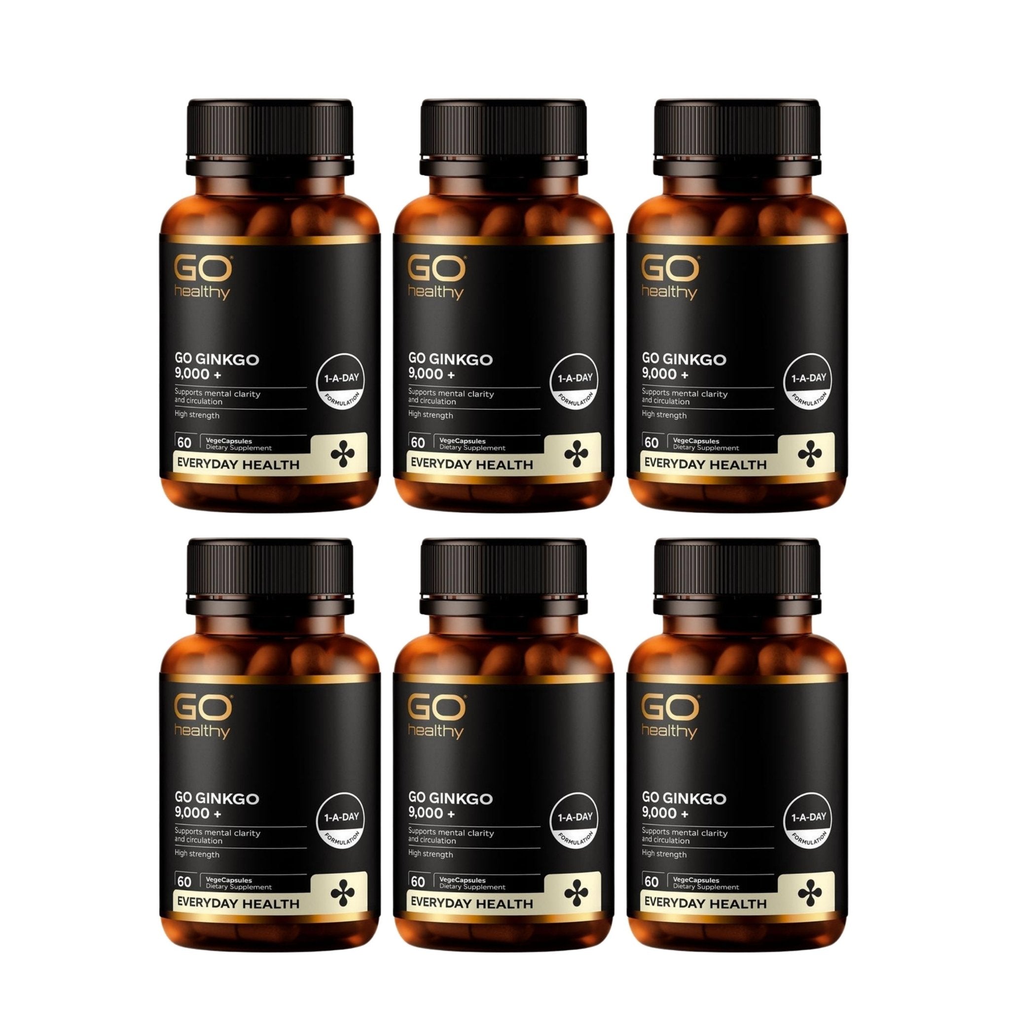 Go Healthy Ginkgo 紐西蘭高之源 銀杏膠囊 9000+ 60粒 素食膠囊 6入
