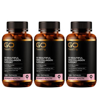 Go Healthy Go Beautiful Skin 紐西蘭高之源 美肌膠原蛋白膠囊 120粒 素食膠囊 3入