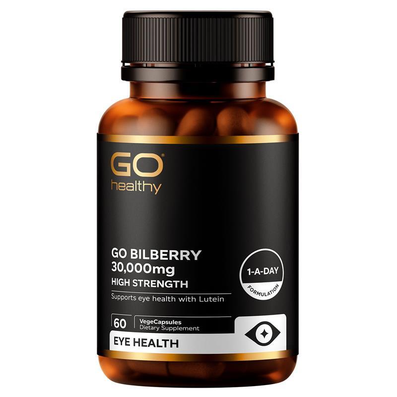 Go Healthy Bilberry 紐西蘭高之源 藍莓越橘精華 30000mg 60粒 素食膠囊