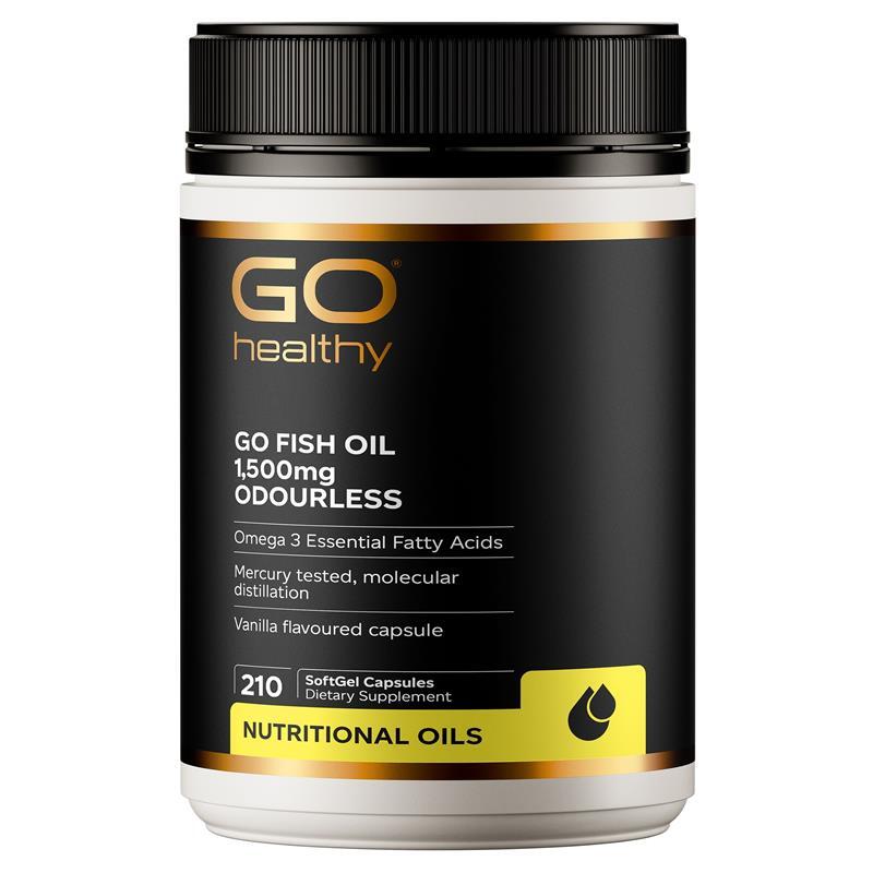 GO Healthy Fish Oil 1500mg 紐西蘭高之源 無腥健康魚油 210 粒