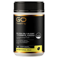 Go Healthy Fish Oil One A Day 紐西蘭 3倍濃縮每日魚油＋維他命D3 90粒