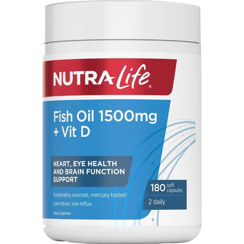 Nutralife Fish Oil Plus Vitamin D 紐西蘭 紐樂 魚油1500mg+維生素Ｄ 180粒