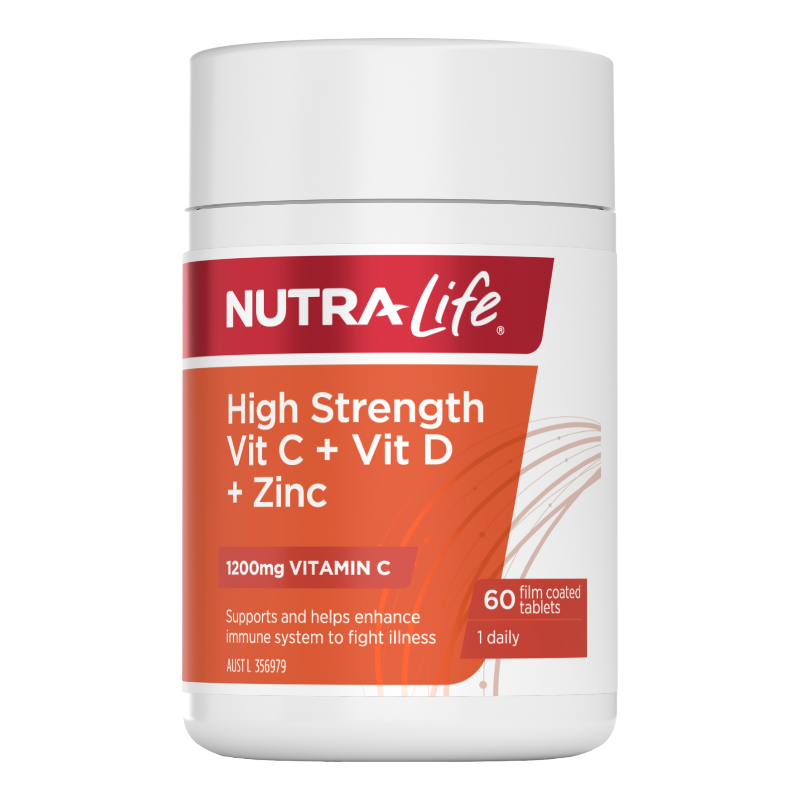 Nutralife  紐西蘭紐樂 高強度維他命C + 維生素D + 鋅 60片 新包裝