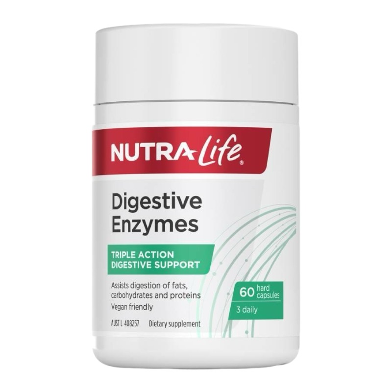 Nutralife Digestive Enzymes紐西蘭紐樂 植物消化酶酵素 60粒 適合純素者
