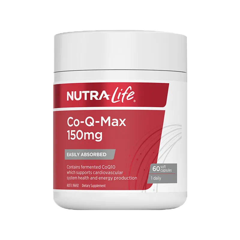 Nutralife Co-Q-MAX 紐西蘭紐樂 輔酶Q10膠囊150mg 60粒