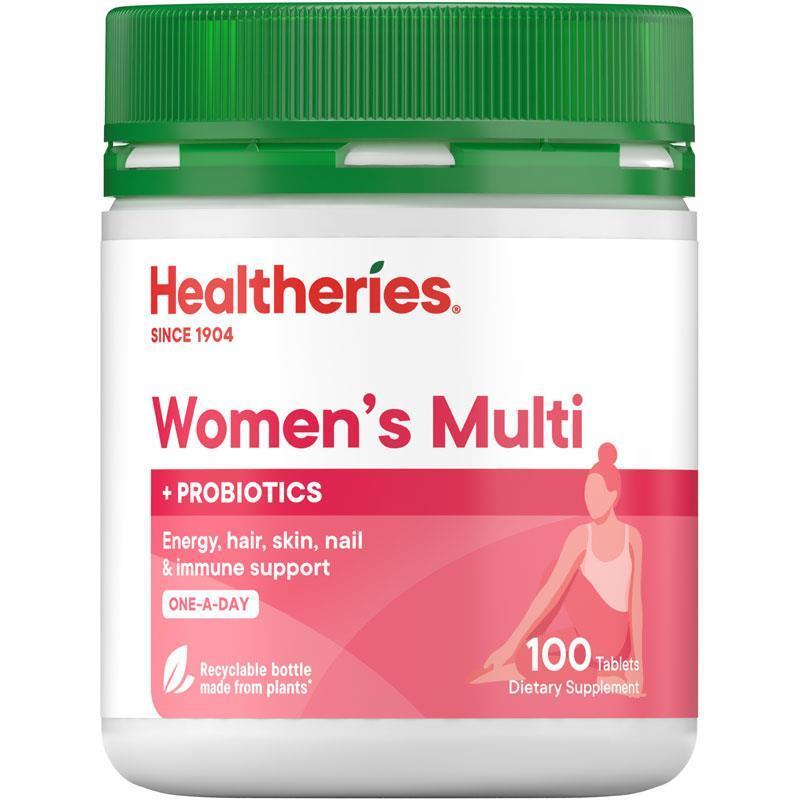Healtheries Women's Multi紐西蘭賀壽利 女性綜合維他命+益生菌 100粒