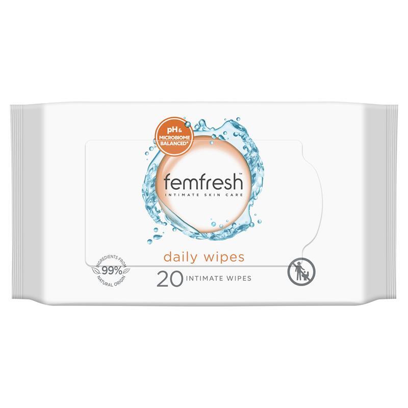 Femfresh 女性私密肌專用潔淨濕巾  蘆薈金盞花20入