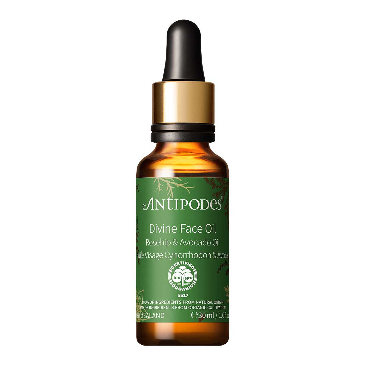 Antipodes Divine Face Oil Rosehip & Avocado Oil 玫瑰果酪梨潤澤修護精華油30ml