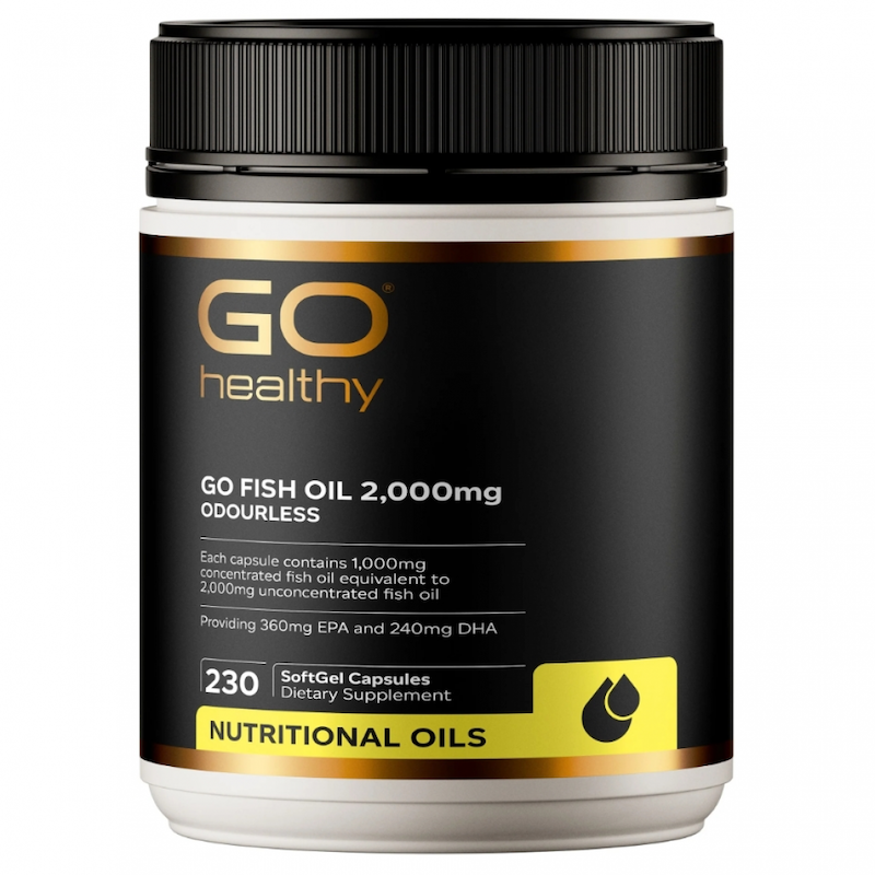 Go Healthy Go Fish Oil 紐西蘭高之源 高含量深海無腥魚油 2000mg 230粒