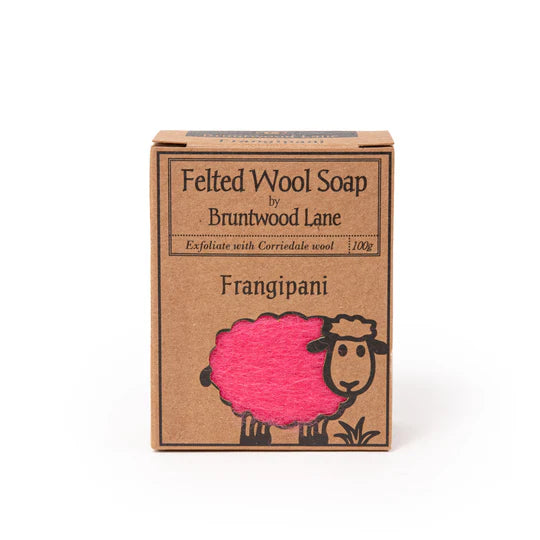 Bruntwood Lane Frangipani Felted Wool Soap 雞蛋花 羊毛氈皂