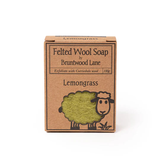 Bruntwood lane Lemongrass Felted Wool Soap 檸檬草 羊毛氈皂