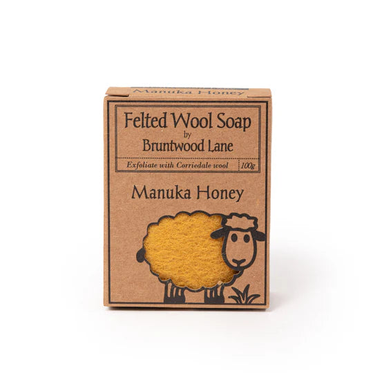 Bruntwood Lane Manuka Honey Felted Wool Soap 麥蘆卡蜂蜜 羊毛氈皂