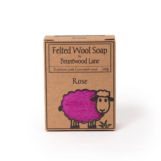 Bruntwood Lane Felted Wool Soap 玫瑰 羊毛氈皂