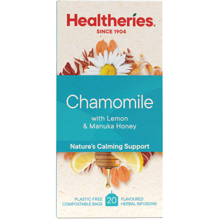 Healtheries Chamomile with Lemon Manuka Honey 賀壽利 洋甘菊檸檬麥盧卡蜂蜜茶包 20入