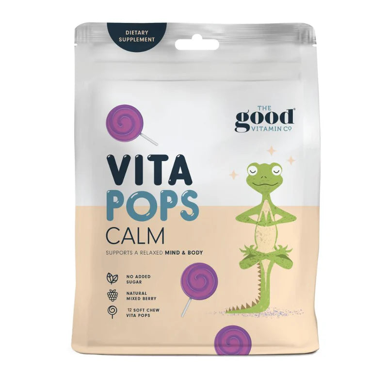 The Good Vitamin Co Vita Pops Calm 紐西蘭 兒童放鬆棒棒糖 12入 綜合莓果