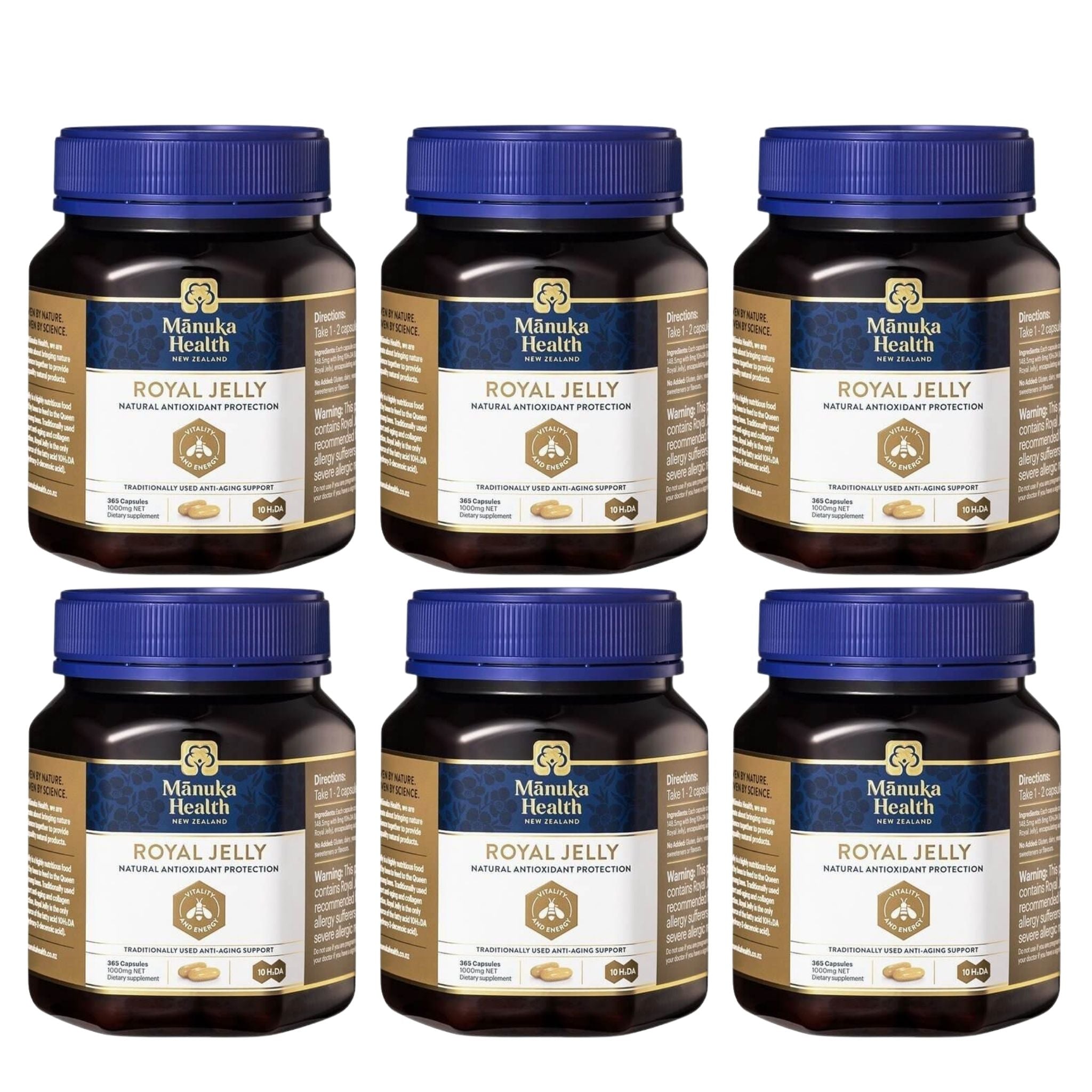Manuka Health Royal Jelly 紐西蘭蜜紐康 蜂王漿膠囊 365粒 (02/2027) 6入